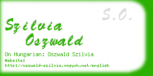 szilvia oszwald business card